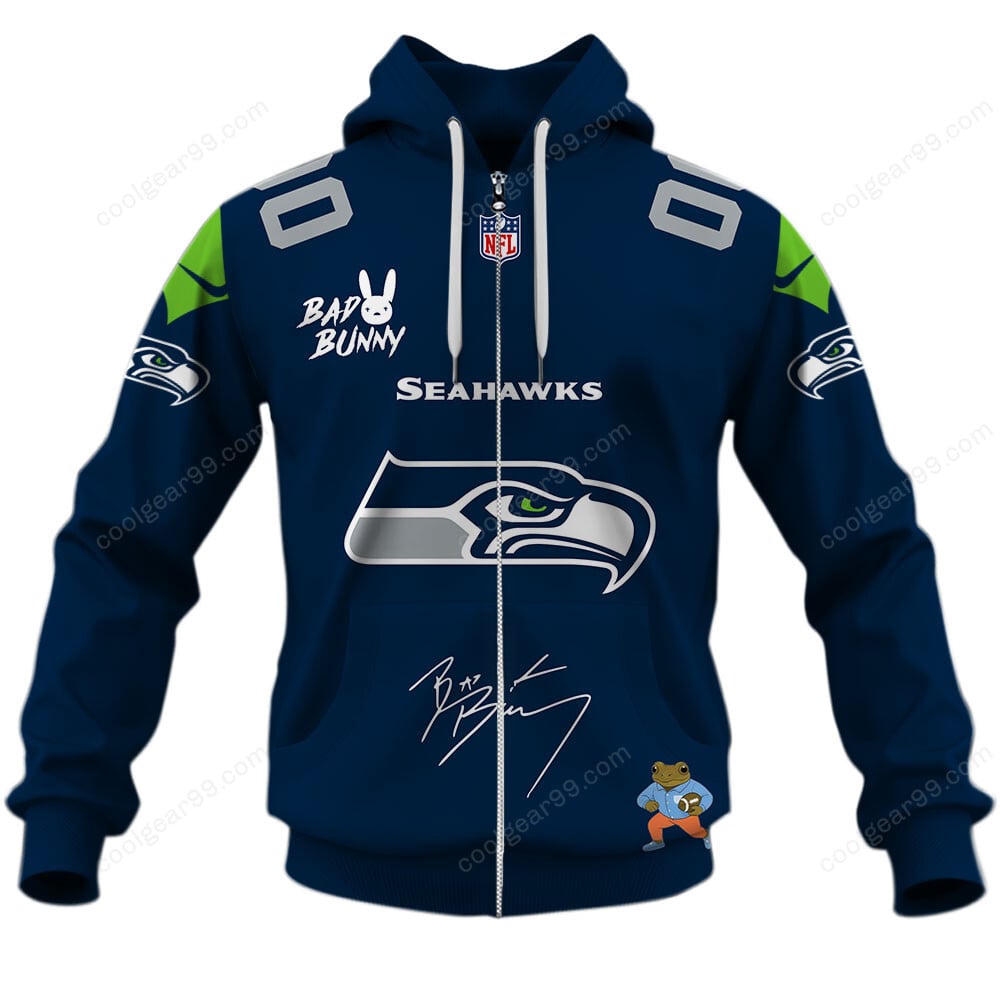 Seattle Seahawks x Bad Bunny Super Bowl 2026 Limited Edition NFL Jeresey - Image 2