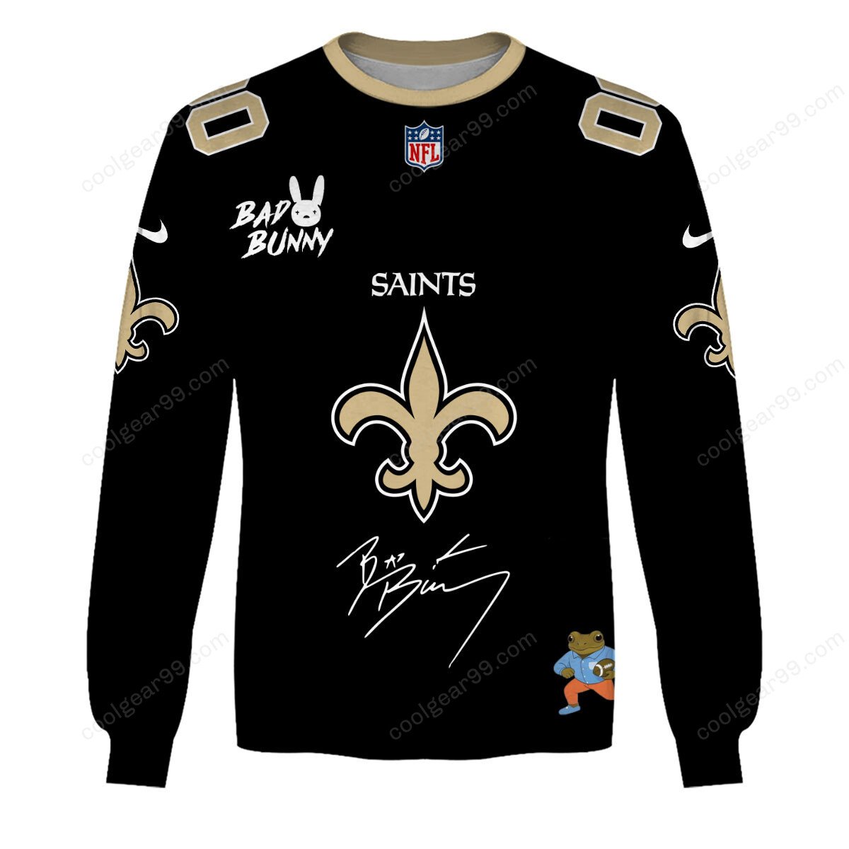 New Orleans Saints x Bad Bunny Super Bowl 2026 Limited Edition NFL Jeresey - Image 6