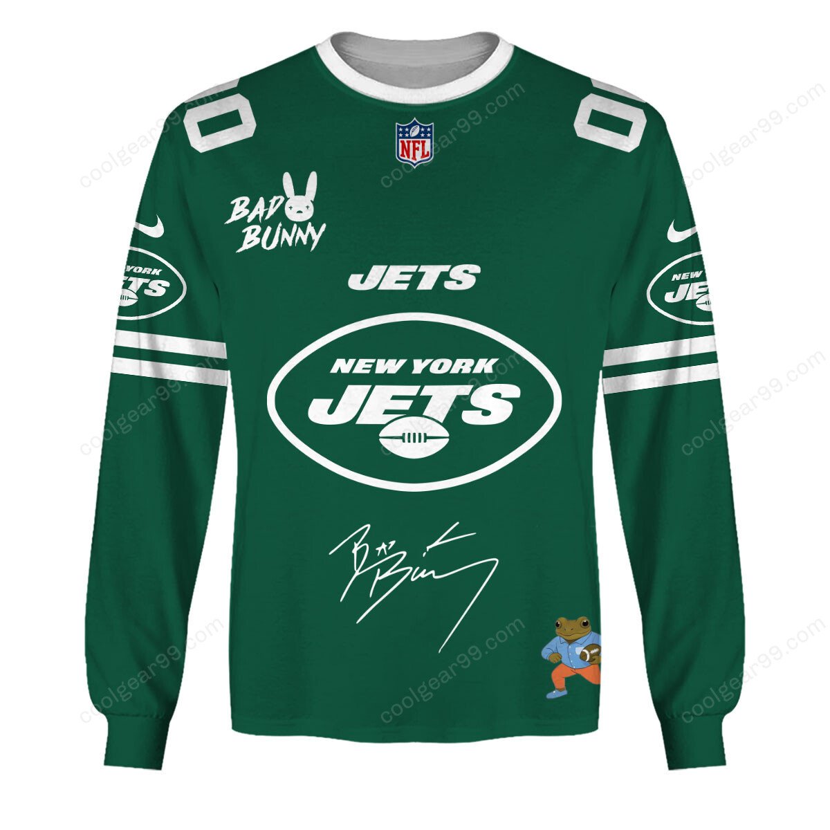 New York Jets x Bad Bunny Super Bowl 2026 Limited Edition NFL Jeresey - Image 6