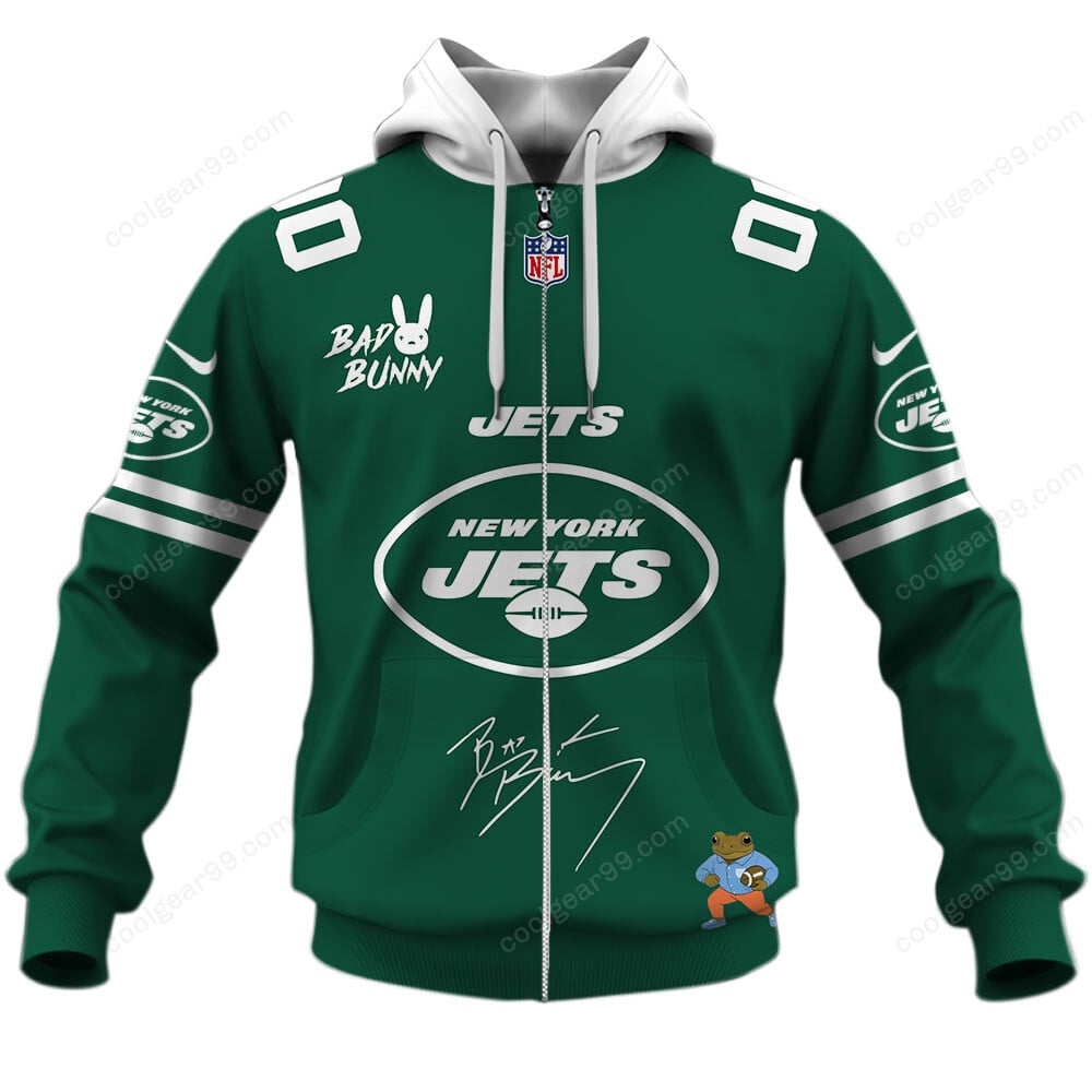 New York Jets x Bad Bunny Super Bowl 2026 Limited Edition NFL Jeresey - Image 2