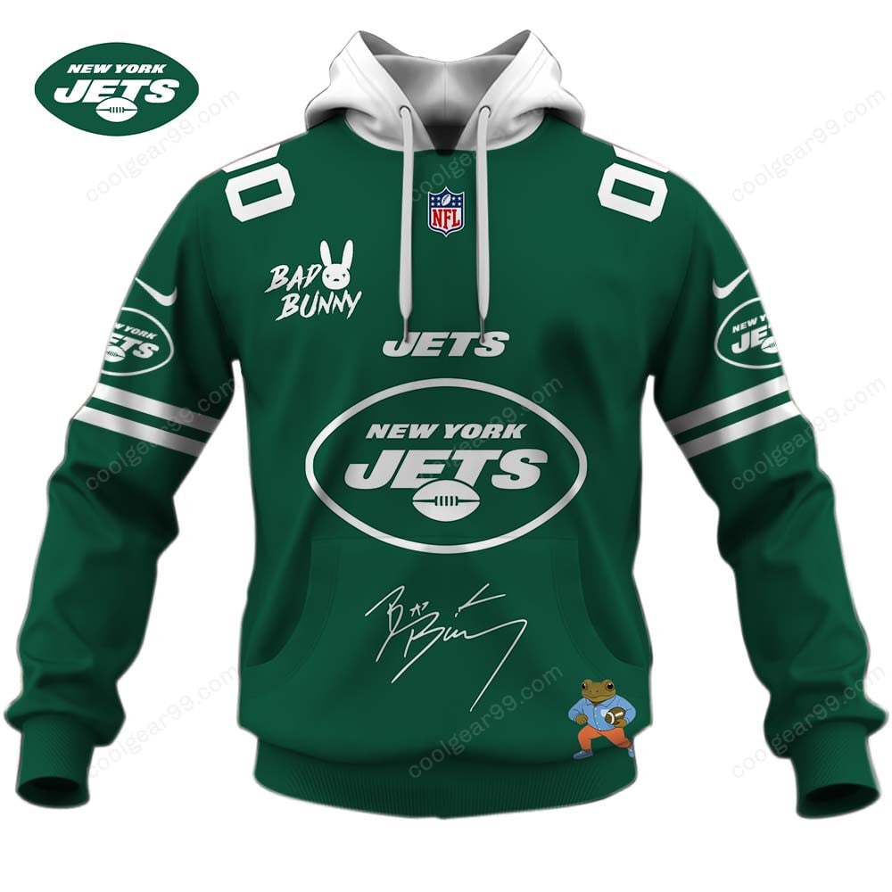 New York Jets x Bad Bunny Super Bowl 2026 Limited Edition NFL Jeresey