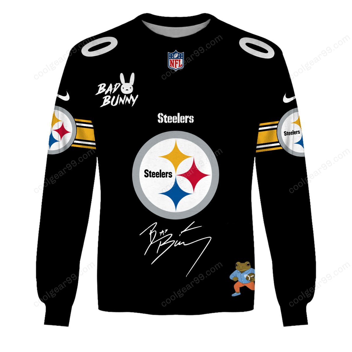 Pittsburgh Steelers x Bad Bunny Super Bowl 2026 Limited Edition NFL Jeresey - Image 6