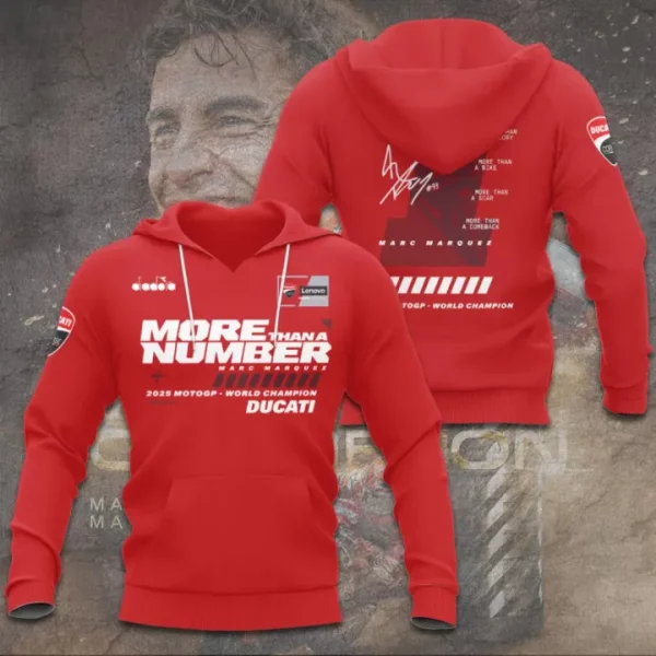 “MORE THAN A NUMBER” Ducati Lenovo Team x Marc Marquez with signature - TS32 - Image 2