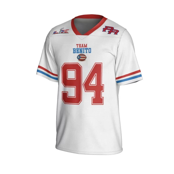 Benito #94 Hot Puerto Rico Mesh Football Jersey Retro - Image 3