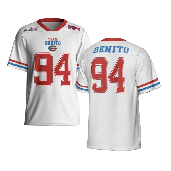 Benito #94 Hot Puerto Rico Mesh Football Jersey Retro