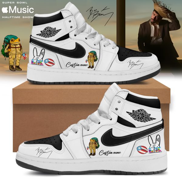NFL x Bad Bunny Benito Bowl Air Force 1 Custom White High Top