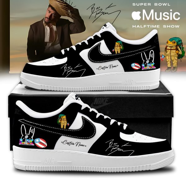 NFL x Bad Bunny Benito Bowl Air Force 1 Custom Black