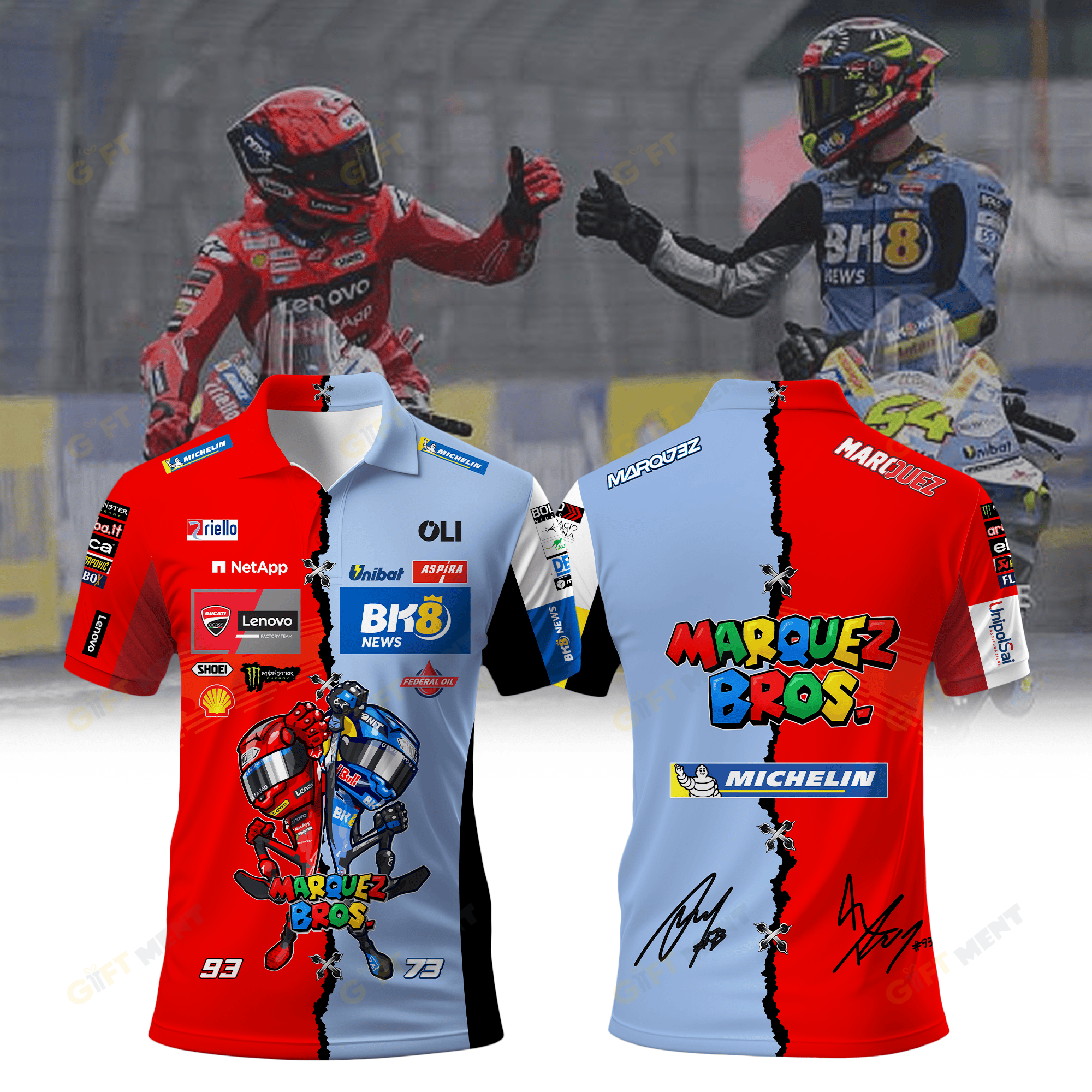 Marquez Bros Combo Ducati x Gresini Edition | Premium Polo Shirt