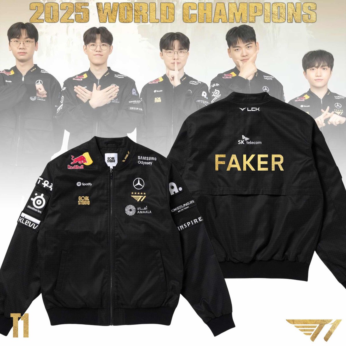 Personalized 2025 T1 Worlds Bomber Jacket - Image 3
