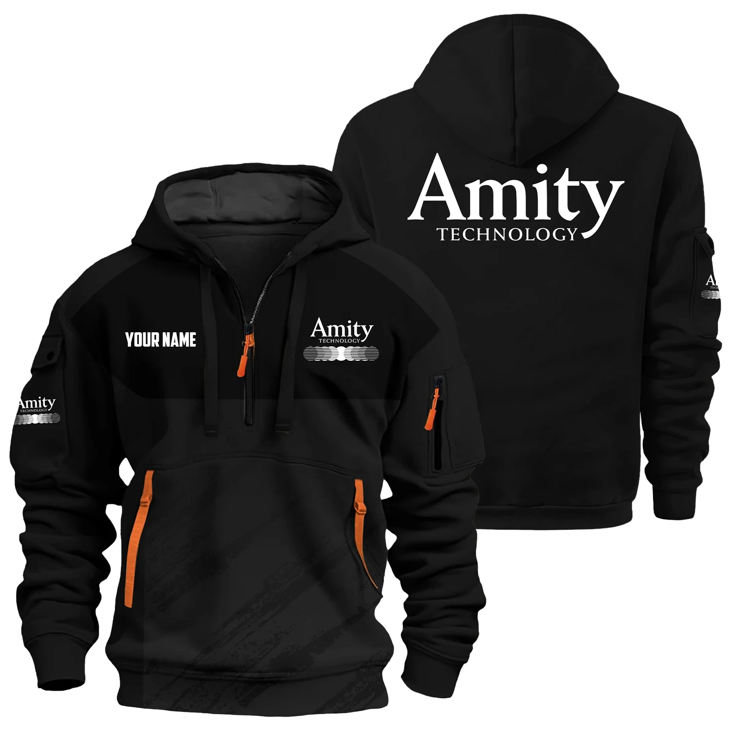 Amity Technology Exclusive Logo 3D Half-zip Hoodie Multicolor - Image 2
