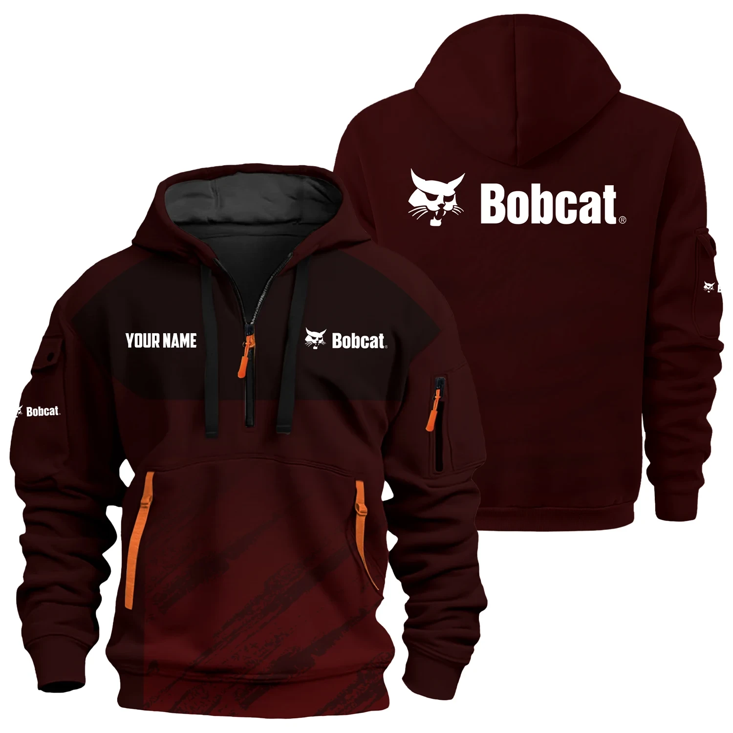 Bobcat Exclusive Logo 3D Half-zip Hoodie Multicolor - Image 3