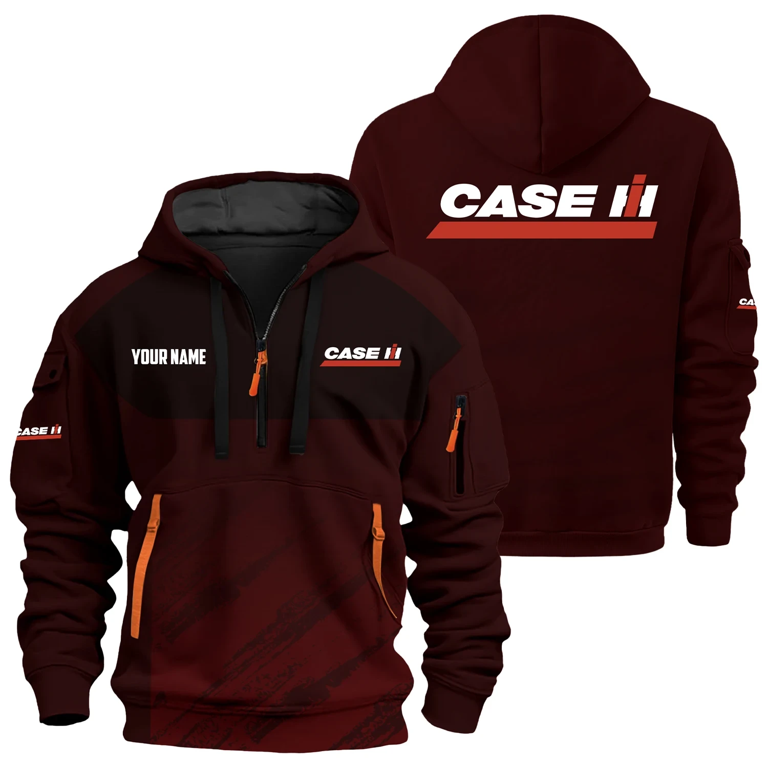 Case IH Exclusive Logo 3D Half-zip Hoodie Multicolor - Image 3