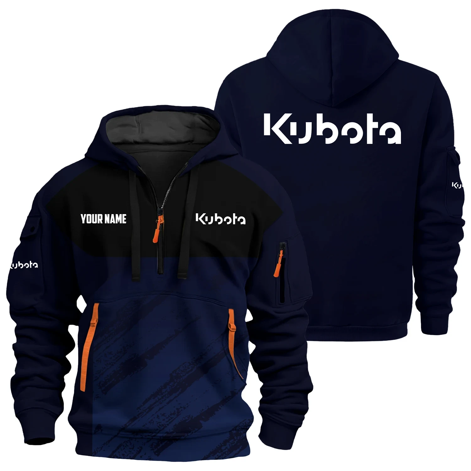 Kubota Exclusive Logo 3D Half-zip Hoodie Multicolor - Image 4