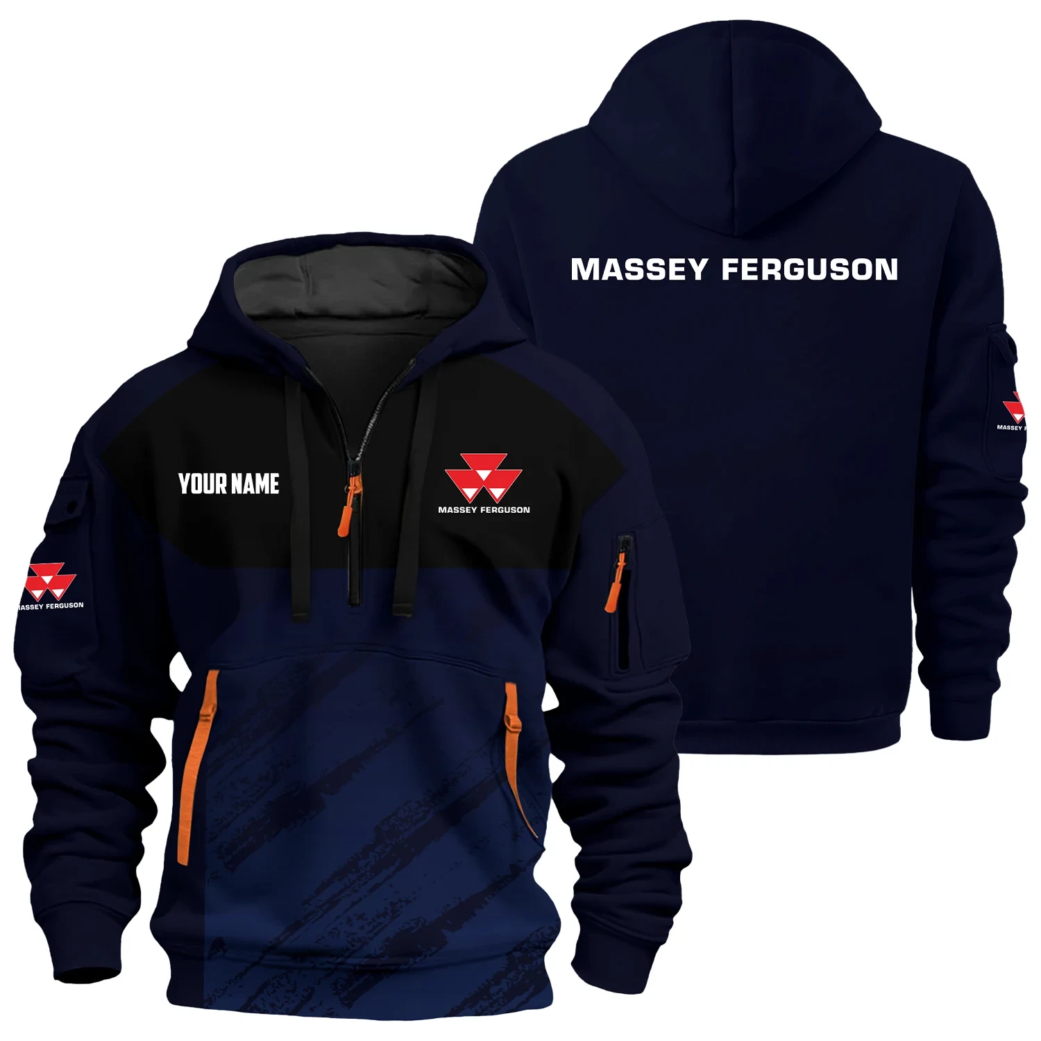 Massey Ferguson Exclusive Logo 3D Half-zip Hoodie Multicolor - Image 4
