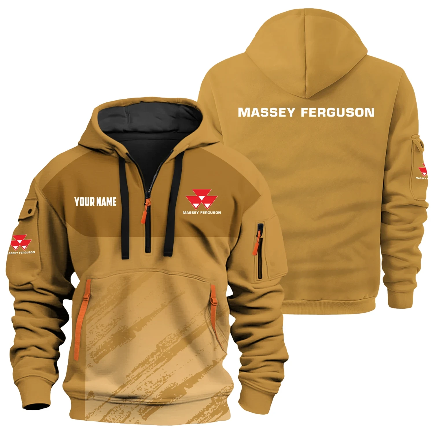 Massey Ferguson Exclusive Logo 3D Half-zip Hoodie Multicolor - Image 5