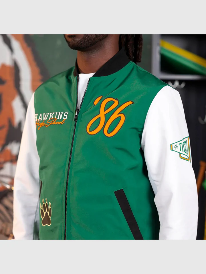 Stranger Things x RSVLTS Hawkins Tigers Reversible Bomber Jacket - Image 3