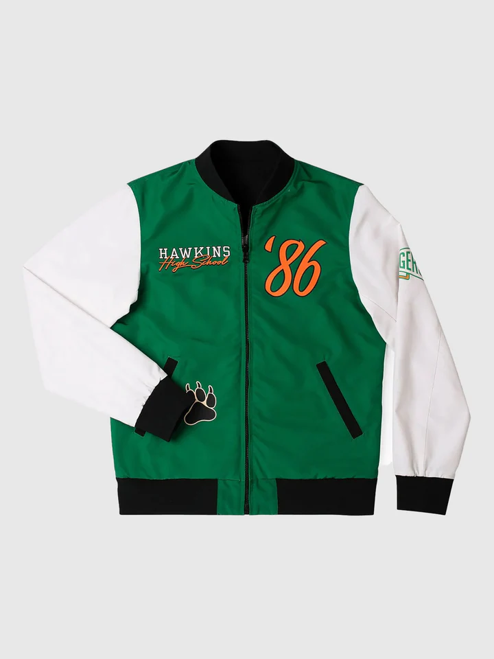 Stranger Things x RSVLTS Hawkins Tigers Reversible Bomber Jacket - Image 2