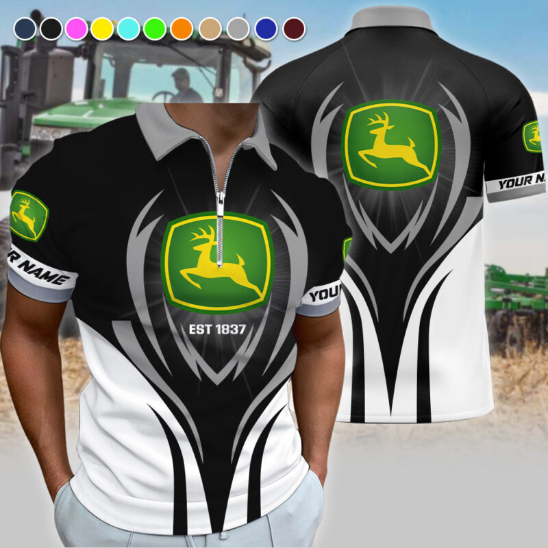 John Deere Polo Shirt NN7293 Custom Name - Image 2