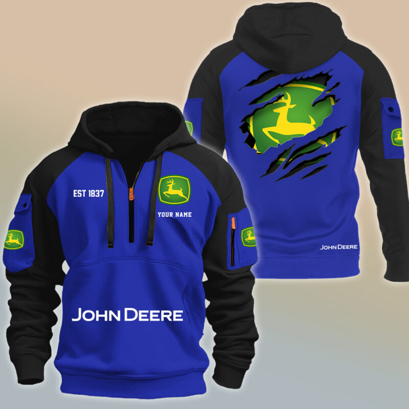 John Deere NN7566 3D Half-zip Hoodie Multicolor - Image 3