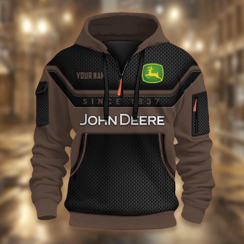 John Deere DMHT1856 3D Half-zip Hoodie Multicolor - Image 2