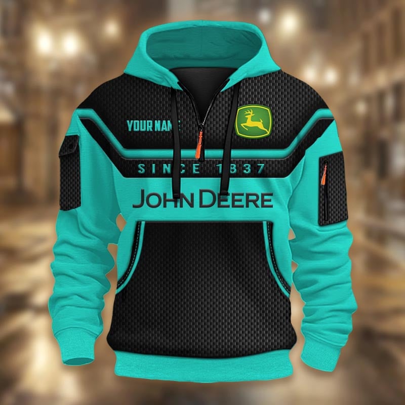 John Deere DMHT1856 3D Half-zip Hoodie Multicolor - Image 3