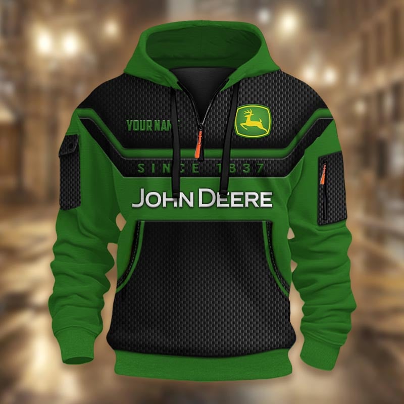 John Deere DMHT1856 3D Half-zip Hoodie Multicolor