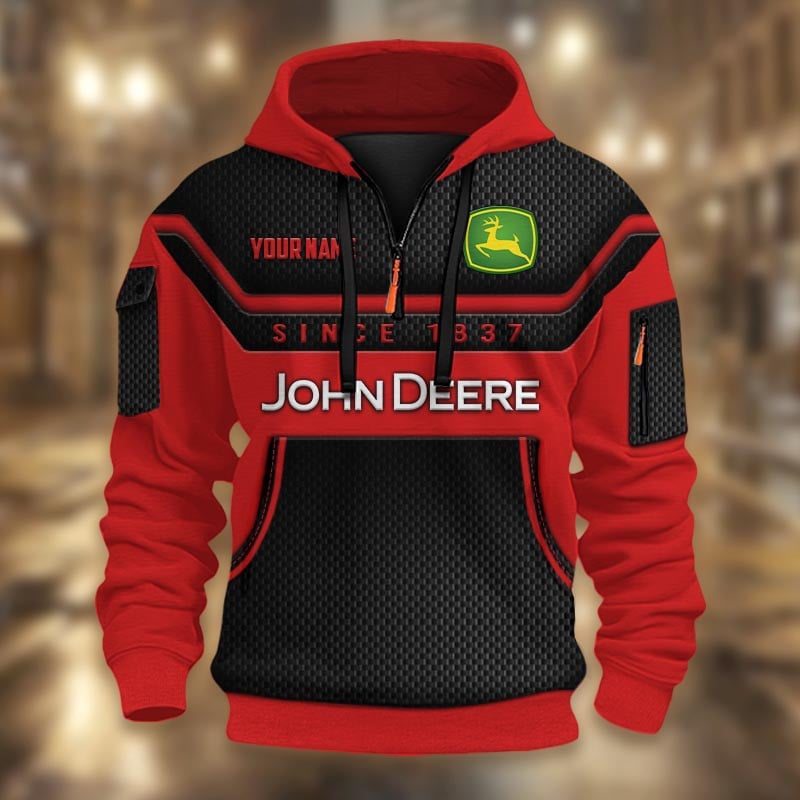 John Deere DMHT1856 3D Half-zip Hoodie Multicolor - Image 6