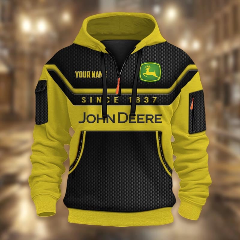 John Deere DMHT1856 3D Half-zip Hoodie Multicolor - Image 7