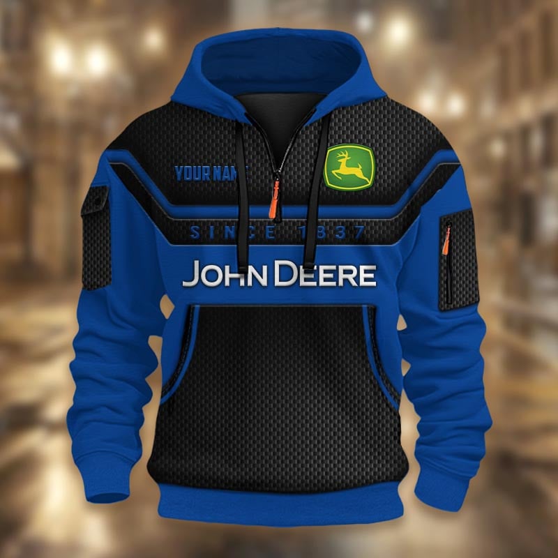 John Deere DMHT1856 3D Half-zip Hoodie Multicolor - Image 8