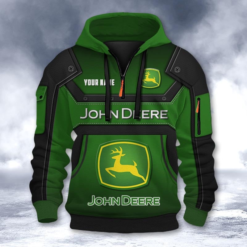 John Deere DMHT2305 3D Half-zip Hoodie Multicolor