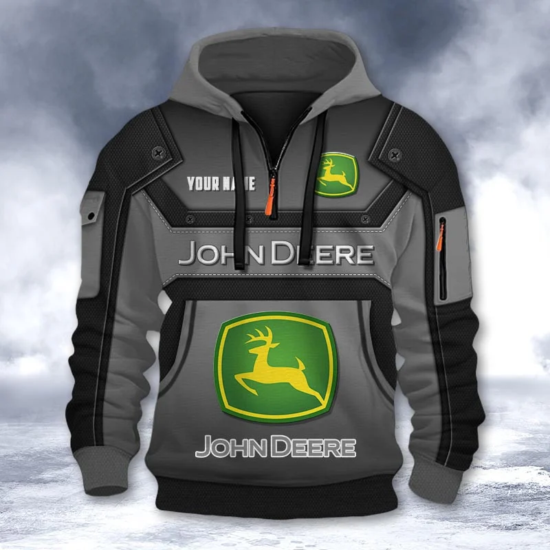John Deere DMHT2305 3D Half-zip Hoodie Multicolor - Image 4