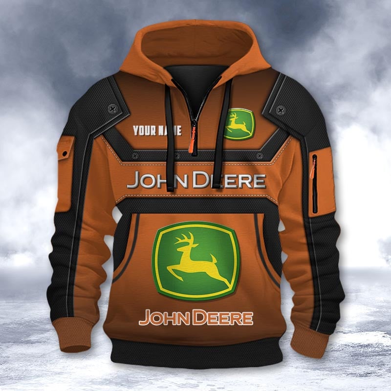 John Deere DMHT2305 3D Half-zip Hoodie Multicolor - Image 5