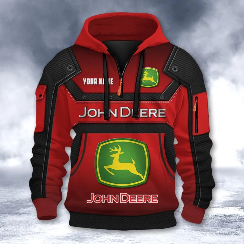 John Deere DMHT2305 3D Half-zip Hoodie Multicolor - Image 6
