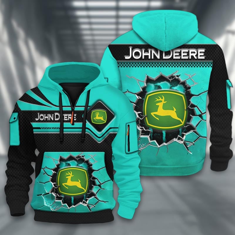 John Deere DMHT2911 3D Half-zip Hoodie Multicolor - Image 6