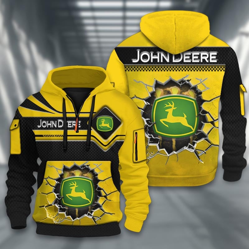 John Deere DMHT2911 3D Half-zip Hoodie Multicolor - Image 2