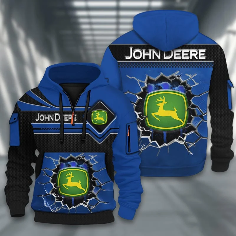 John Deere DMHT2911 3D Half-zip Hoodie Multicolor - Image 8