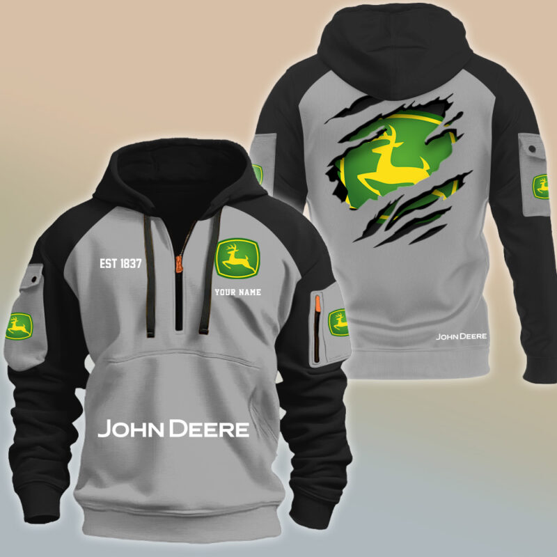 John Deere NN7566 3D Half-zip Hoodie Multicolor - Image 5