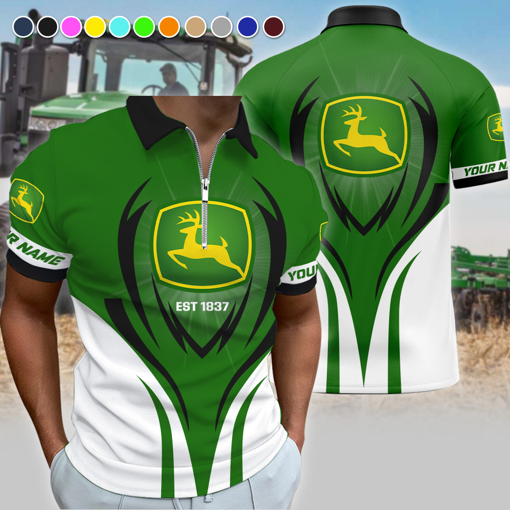 John Deere Polo Shirt NN7293 Custom Name