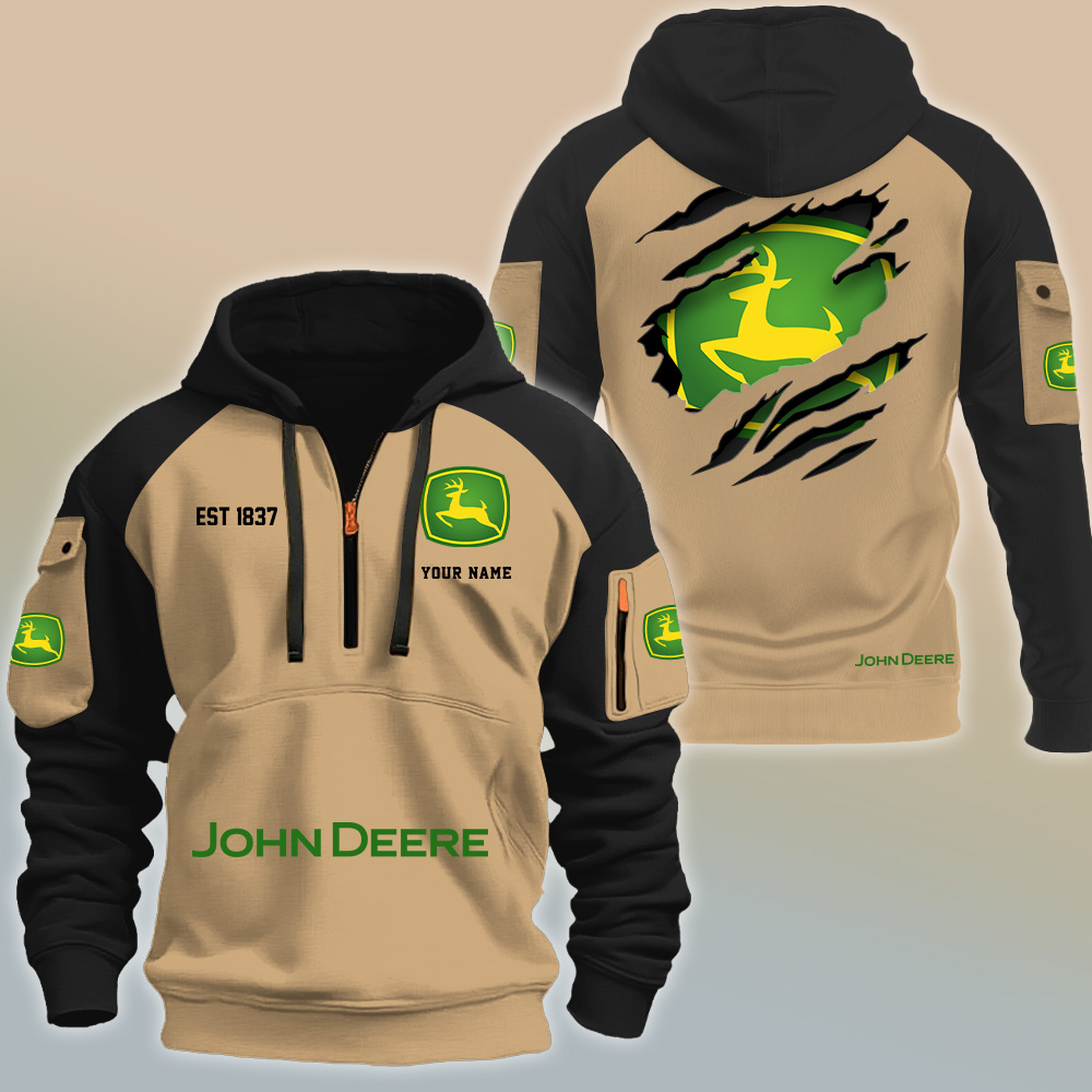 John Deere NN7566 3D Half-zip Hoodie Multicolor - Image 7