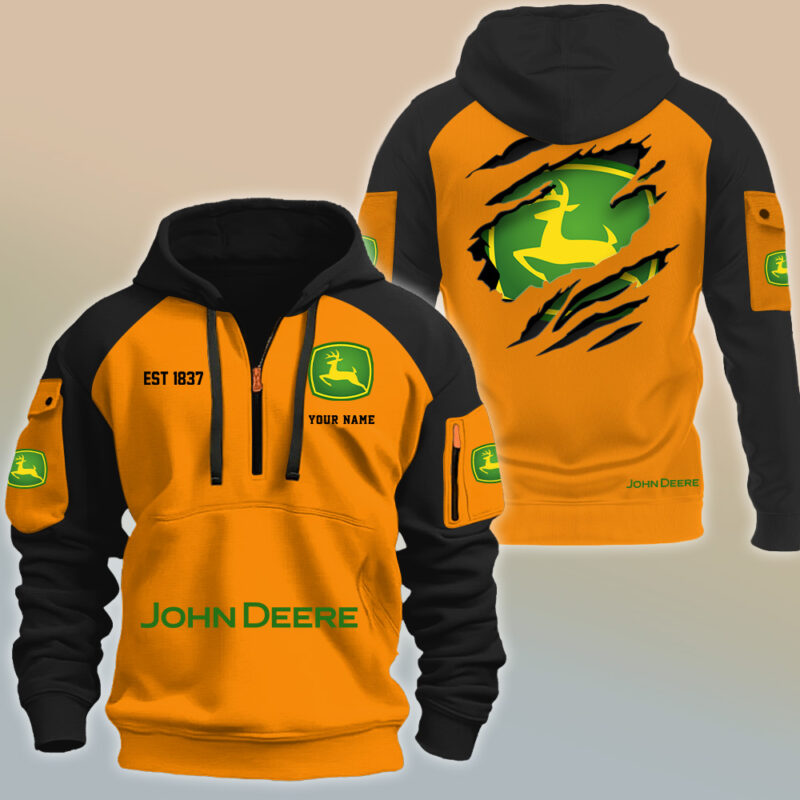 John Deere NN7566 3D Half-zip Hoodie Multicolor - Image 9