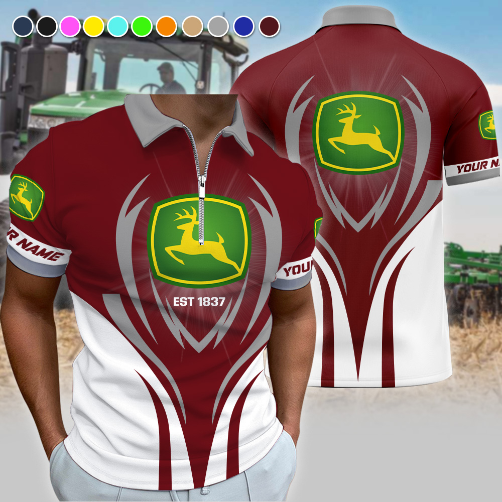 John Deere Polo Shirt NN7293 Custom Name - Image 10