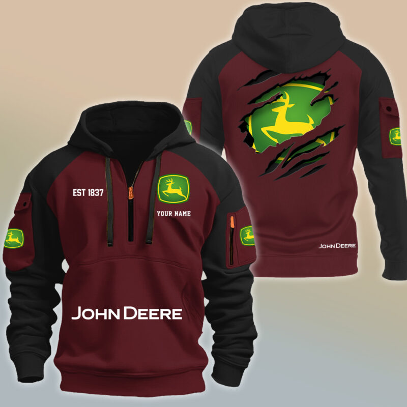 John Deere NN7566 3D Half-zip Hoodie Multicolor - Image 10