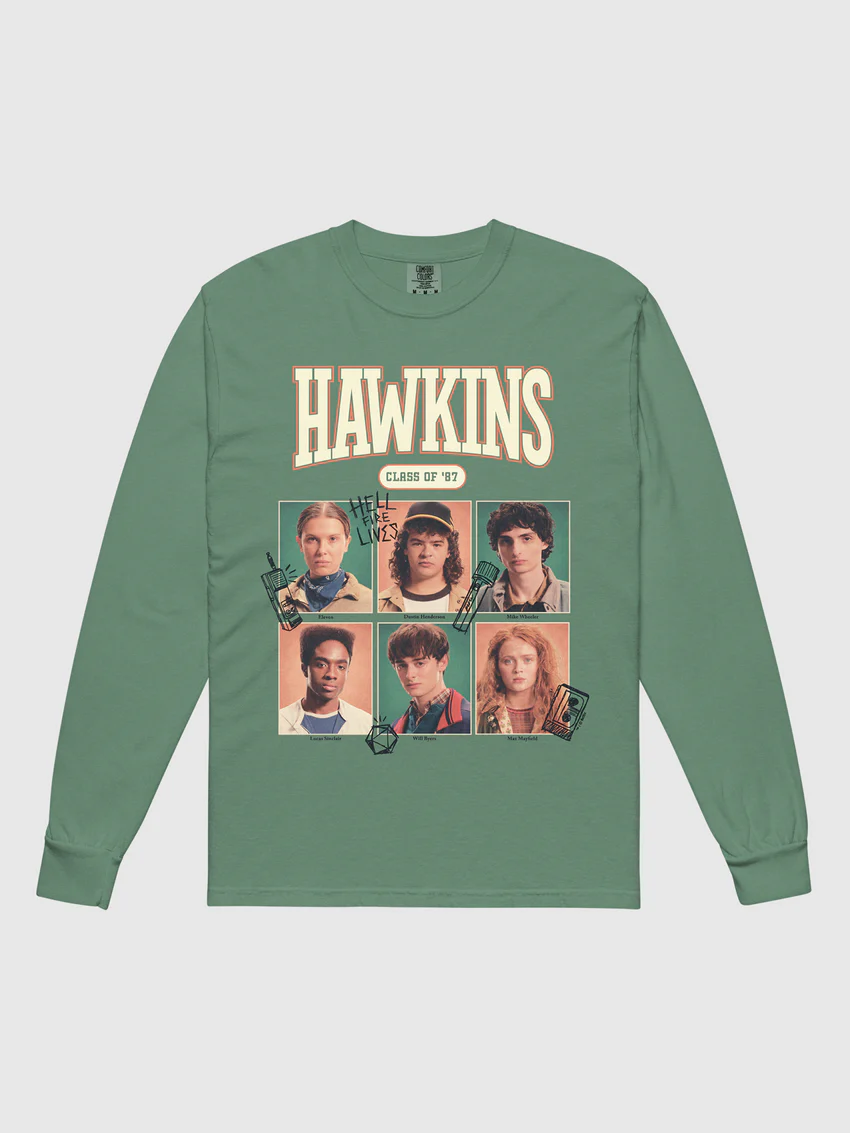 Stranger Things Long Sleeve T-Shirt Hawkins Class of '87 - Image 4