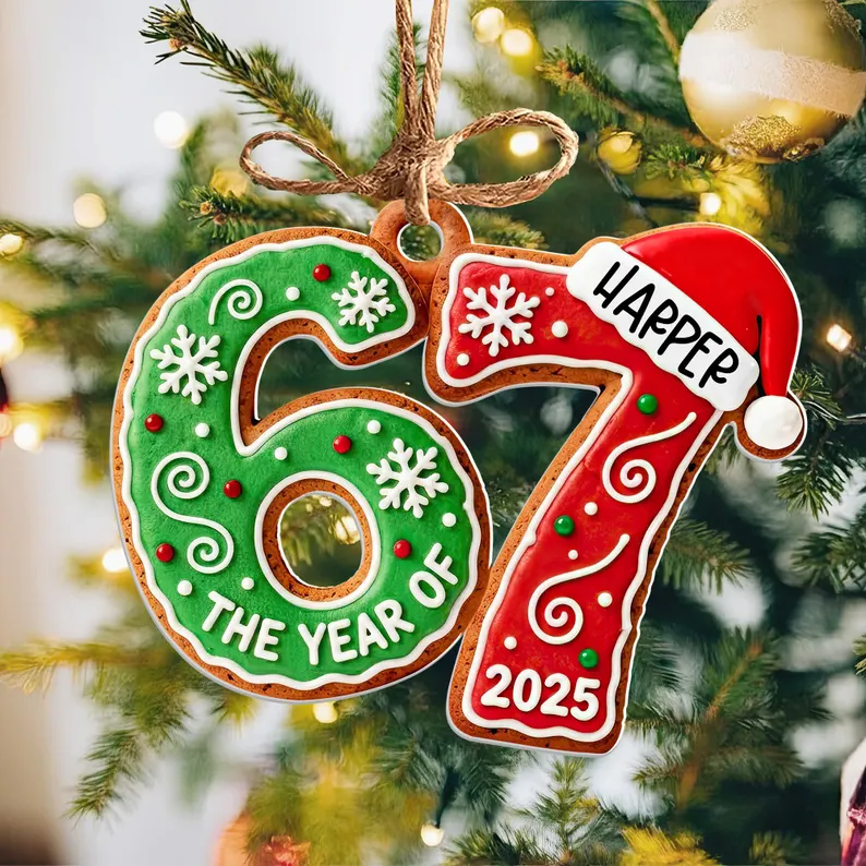 Custom Name 67 Six Seven Funny Teenager Slang Acrylic Ornament Acrylic Keychain