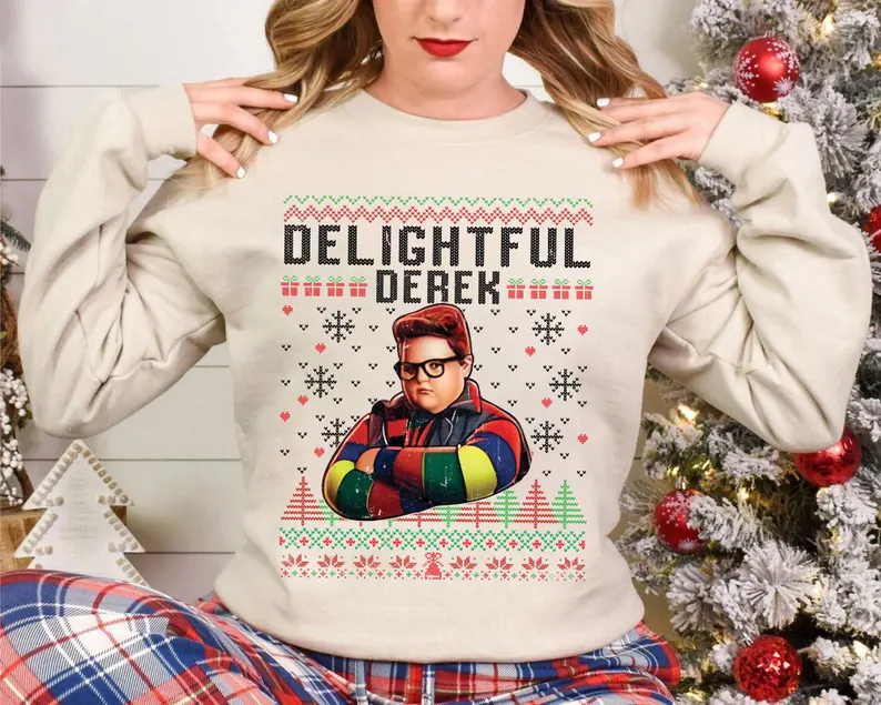 Stranger Things Delightful Derek Christmas Shirt - Image 3