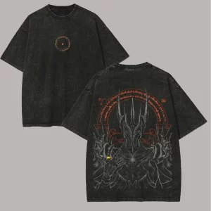 Sauron Lord of the Rings Vintage Tee Unisex Washed T-Shirt