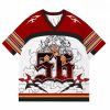 Custom Name One Piece Luffy Gear 5 Anime Football Jersey Red
