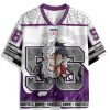 Custom Name One Piece Luffy Gear 5 Anime Football Jersey Purple