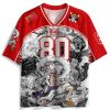 Custom Name One Piece Luffy Gear 5 Anime Football Jersey Red