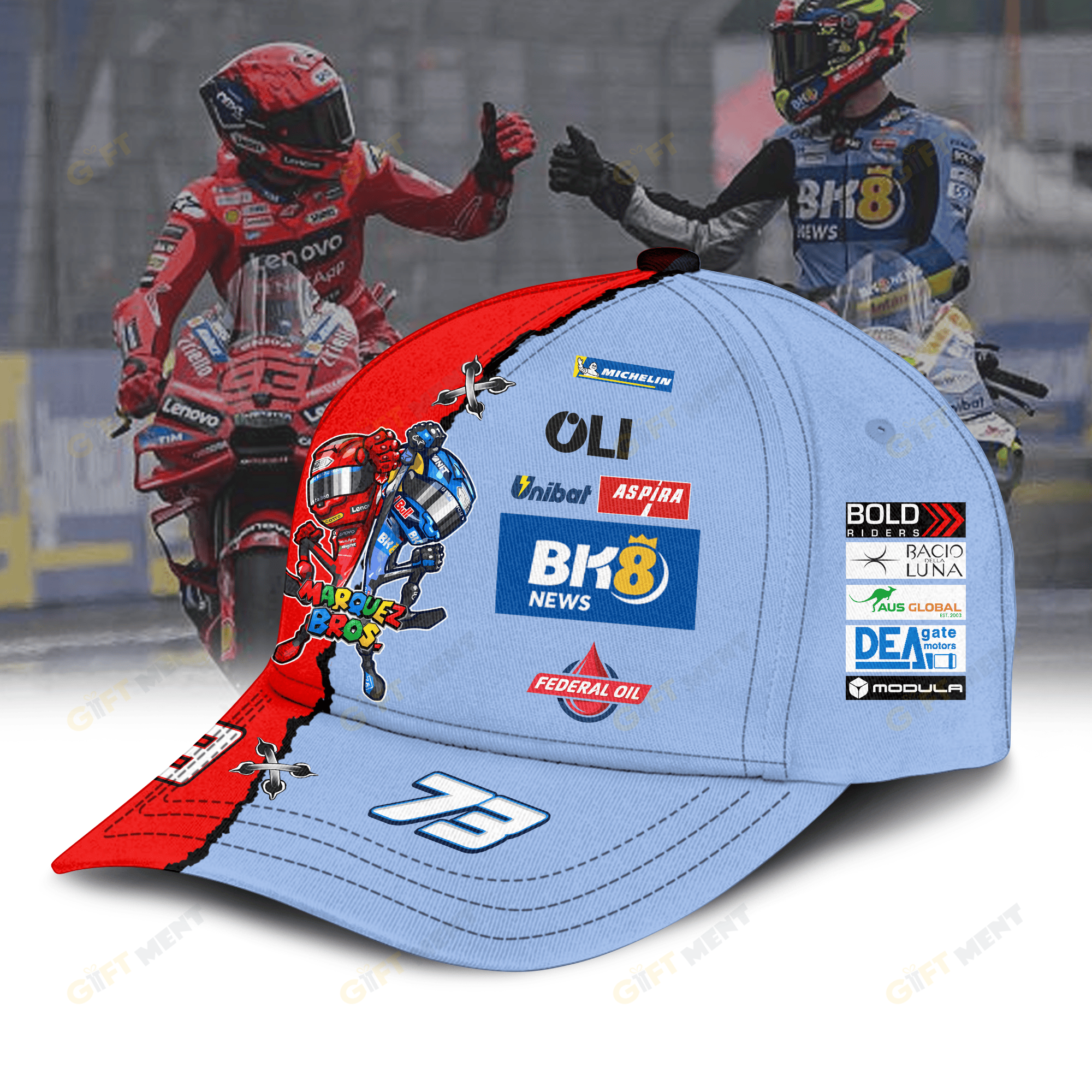 Marquez Bros Combo | Ducati x Gresini Edition Premium Cap - Image 3